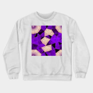 Sacred Geometry Amethyst Pattern Crewneck Sweatshirt